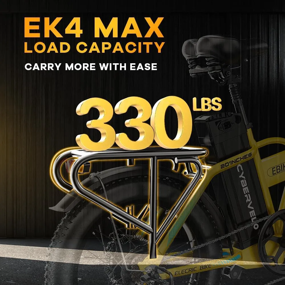 1000W Folding Electric Bike, 48V 20.8AH Large Removable Battery E-Bike, 30 MPH, 80 Miles Max Range, 20" Fat Tire Electric Bike for Adults, Adult Electric Bicycles for Commute