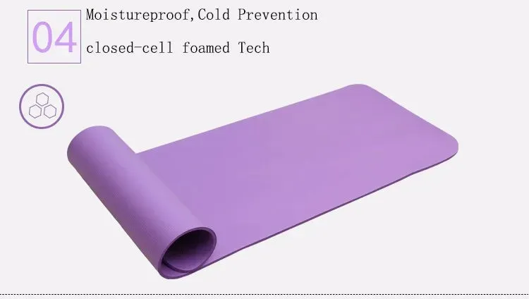 10mm Thick Non-Slip Folding Exercise Yoga Mat
