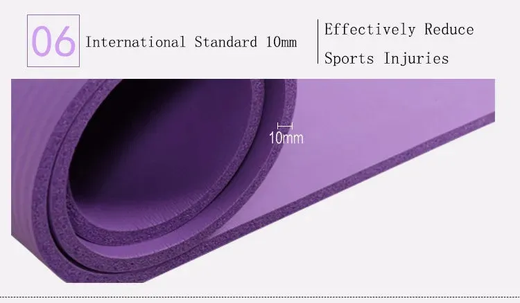 10mm Thick Non-Slip Folding Exercise Yoga Mat
