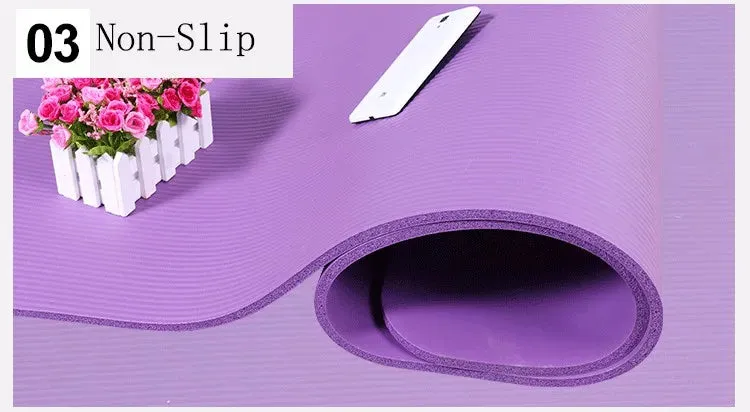 10mm Thick Non-Slip Folding Exercise Yoga Mat