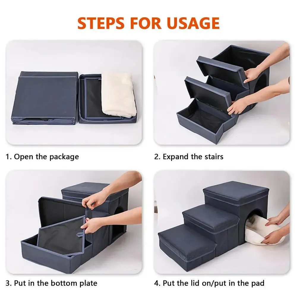 3 Steps Dog Stairs & Kennel