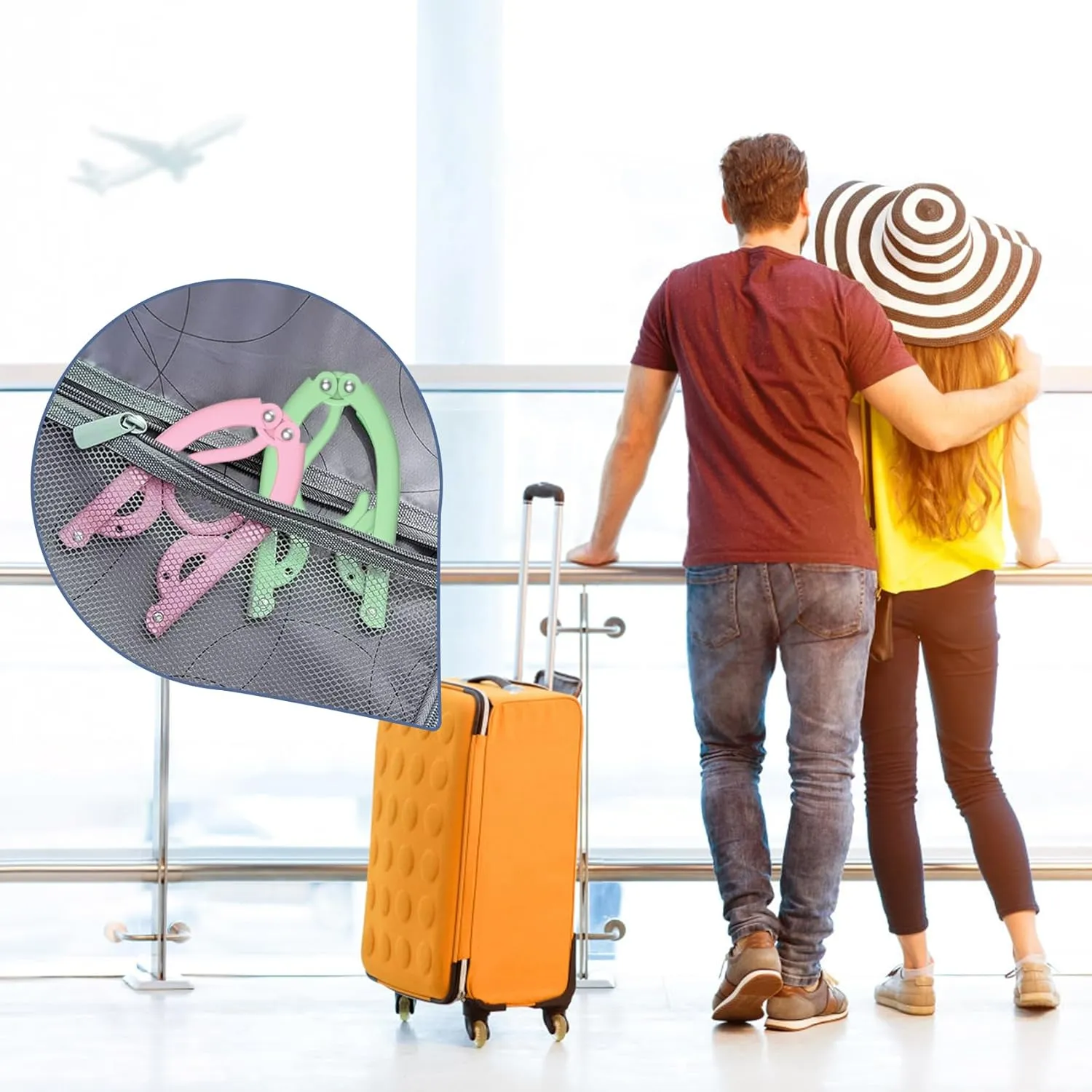 36 Pcs Foldable Travel Hangers - Cruise Ship Essentials Clothes Hangers Travel Accessories Clothes Drying Folding Rack Plastic Hangers Suitcase Camping RV(Multi)