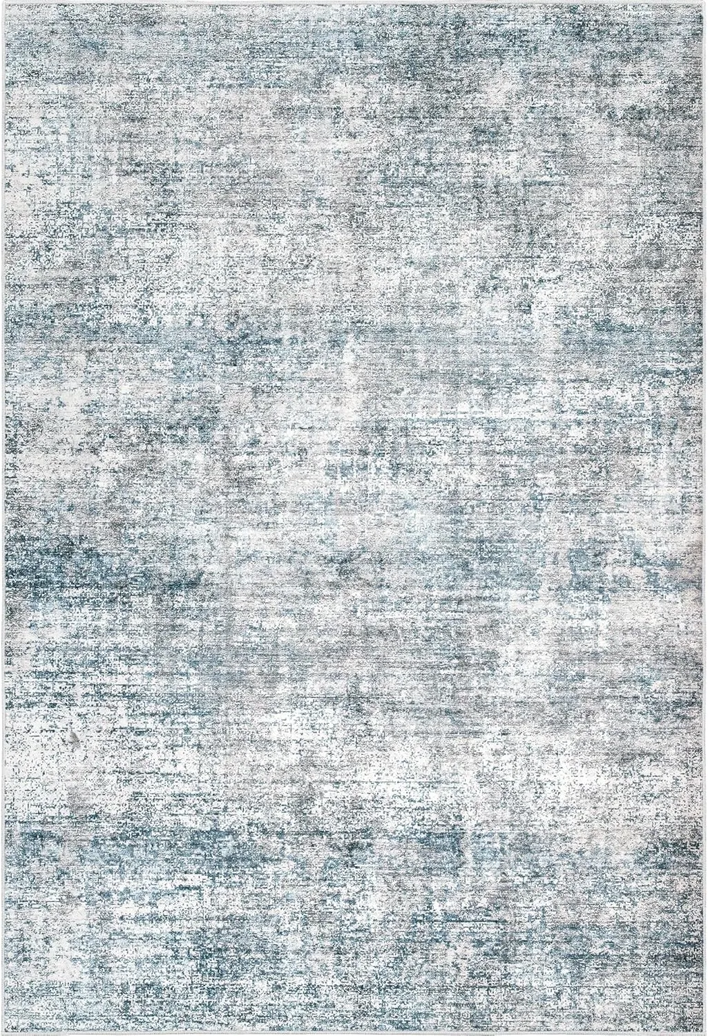 6x9 Washable Rug, Area Rugs Living Room Rug, Modern Abstract Area Rug for Bedroom Stain Resistant Non Slip,Foldable Soft Low Pile Carpet,Blue Gray
