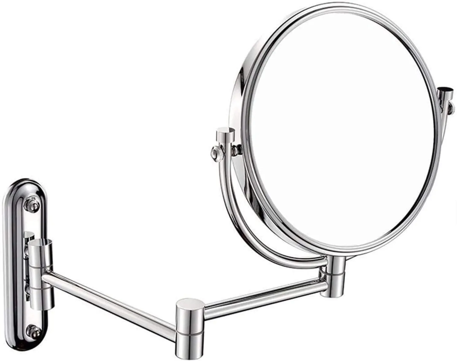 8-Inch Wall-Mounted Makeup Mirror – 7X Magnification, Folding Vanity Mirror with Metal Frame for Bathroom & Bedroom MYTVQRVK