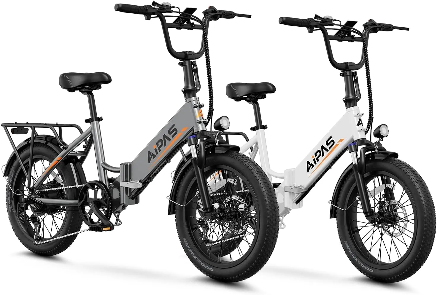 A2 Folding Electric Bike, 20'' Fat Tire Electric Bike with 750W Motor, 48V Removable Battery, 28MPH Max Speed, 62 Mile Range, Step-Through Frame and 7-Speed, 2PCS