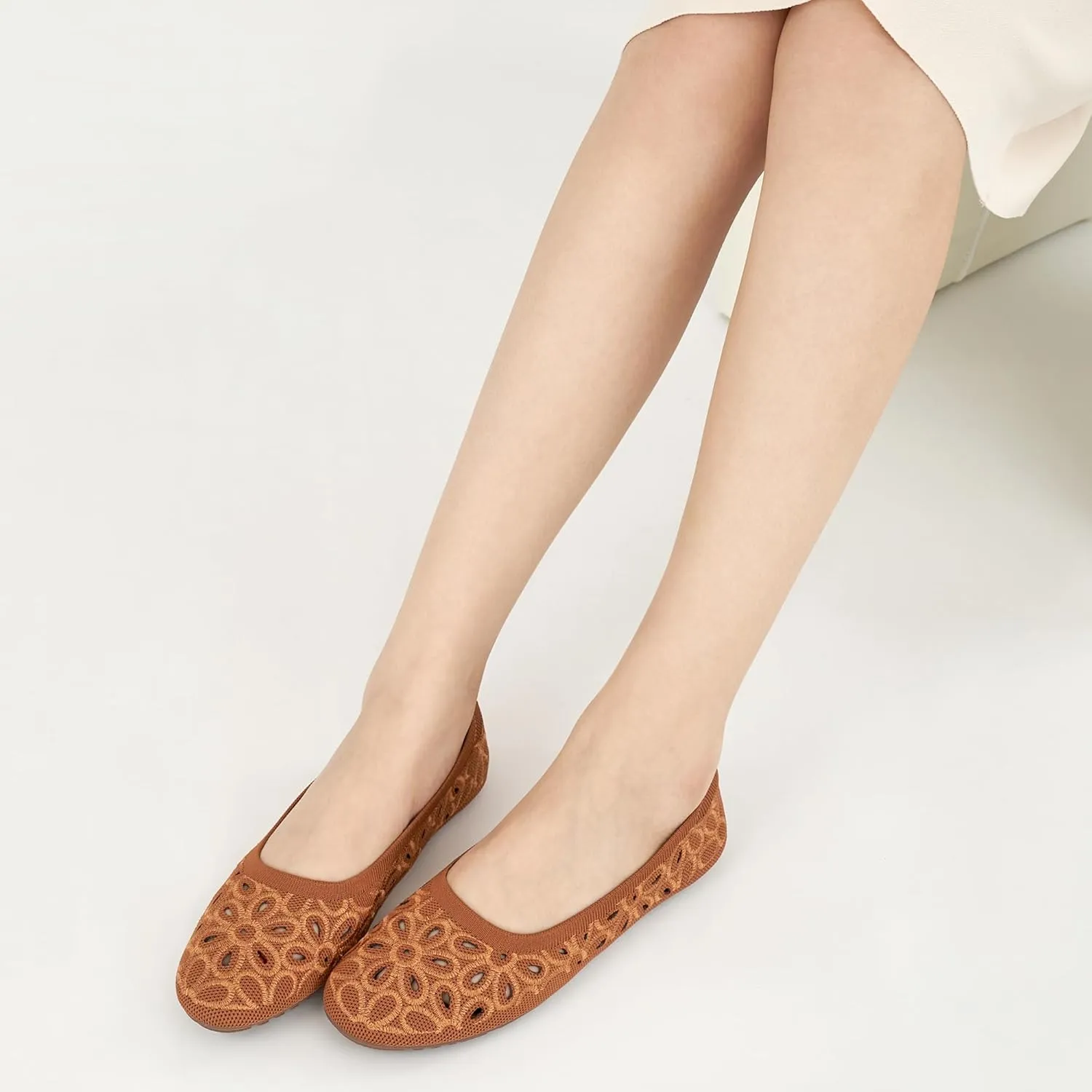 Ablanczoom Ballet Flats Shoes for Women: Round Toe Slip on Summer Comfortable Dress Shoes for Work Casual Wedding