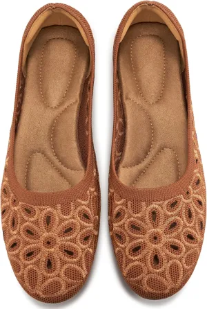 Ablanczoom Ballet Flats Shoes for Women: Round Toe Slip on Summer Comfortable Dress Shoes for Work Casual Wedding