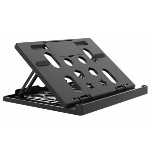 Adjustable Foldable Laptop Stand Non-slip Desktop Laptop Holder Notebook Stand w/Phone Holder Bottom 360° Swivel Bracket D5QC