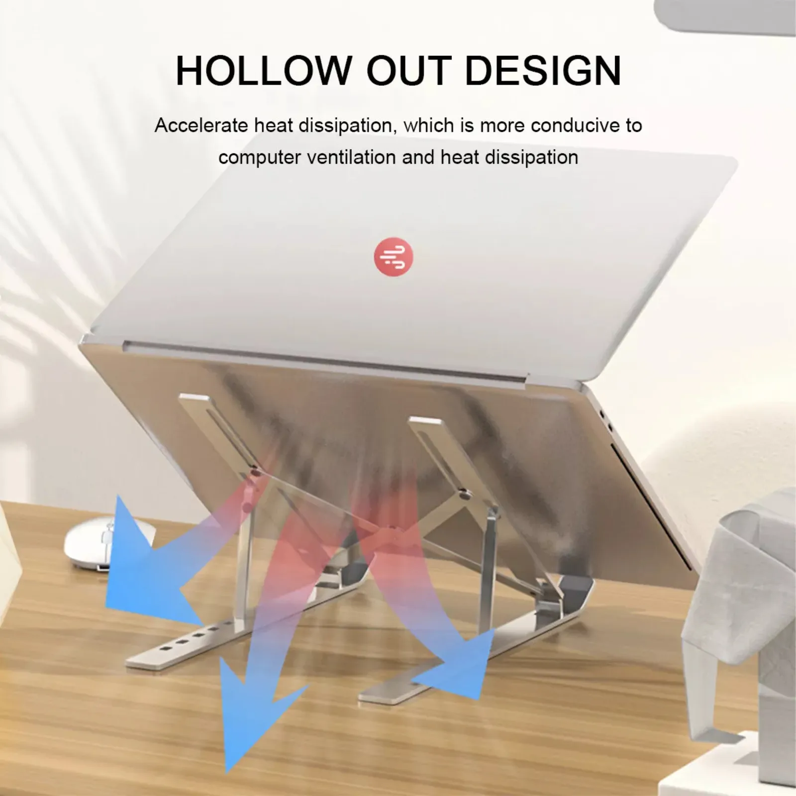 Adjustable Laptop Stand Ergonomic Portable Foldable Desktop Tripod Tray Holder