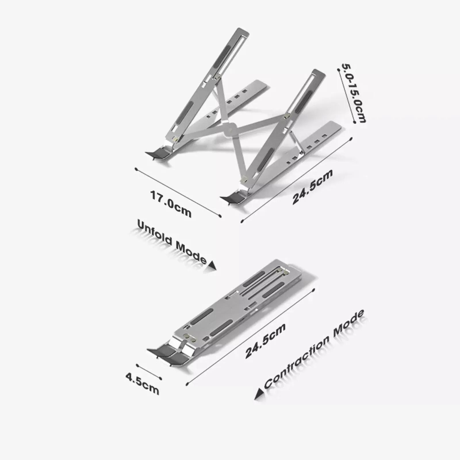 Adjustable Laptop Stand Ergonomic Portable Foldable Desktop Tripod Tray Holder