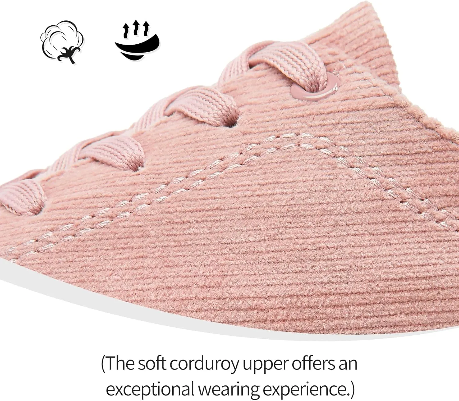 Adokoo Women's Platform Sneakers Corduroy White Sneakers Shoes for Women Black Low Top Lace Up Casual Fashion Walking Shoes