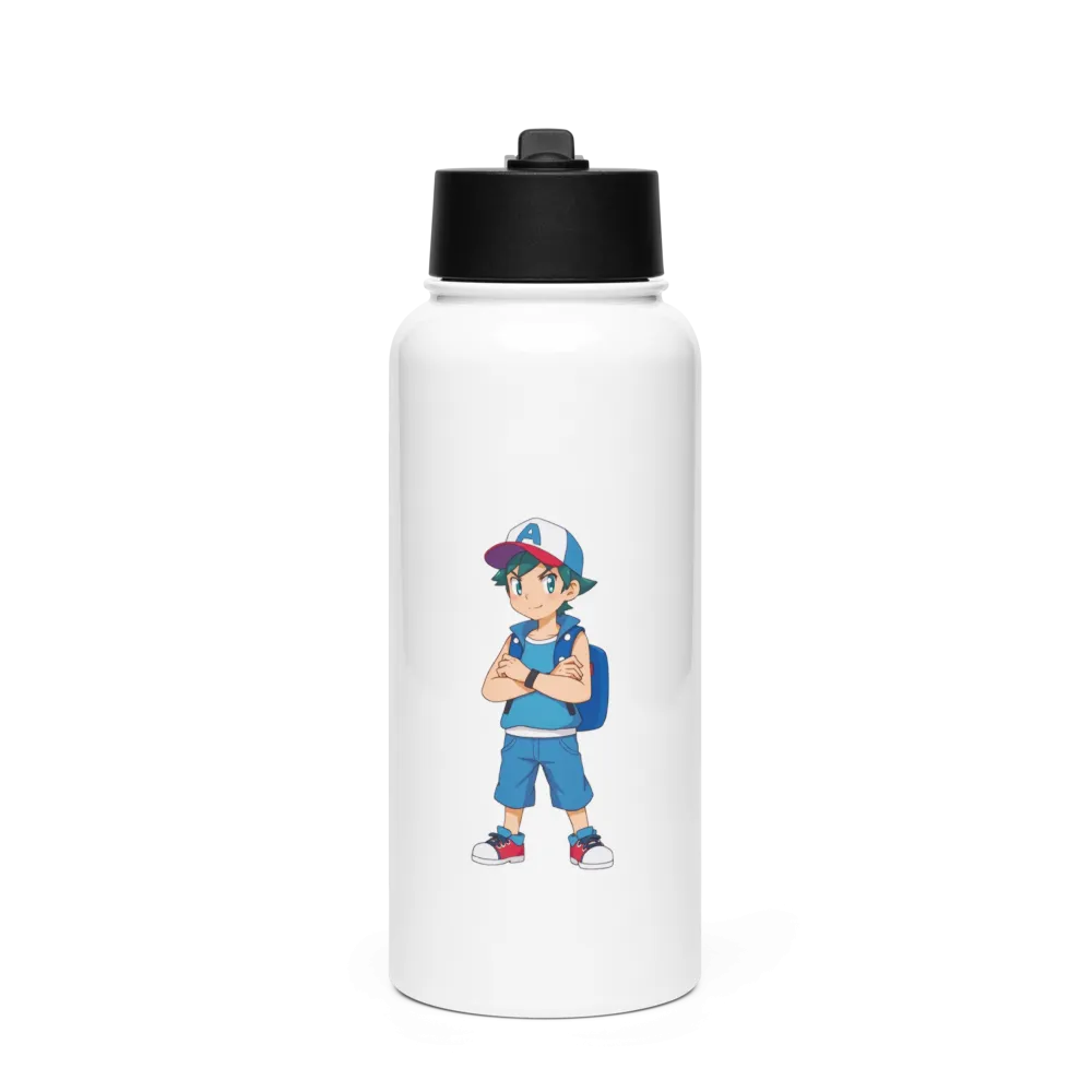 Adventurous Stainless Steel Water Bottle with Straw Lid