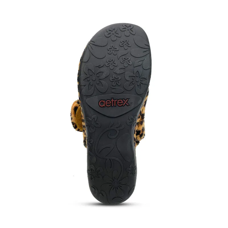 AETREX ANIMAL PRINT VELCRO CLOSURE MULE