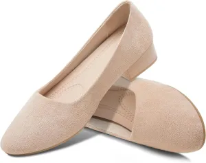 AISFAES Women Pumps Low Chunky Rounded Toe Heels Healed Dress Pumps Elegant Wedges Working Shoes