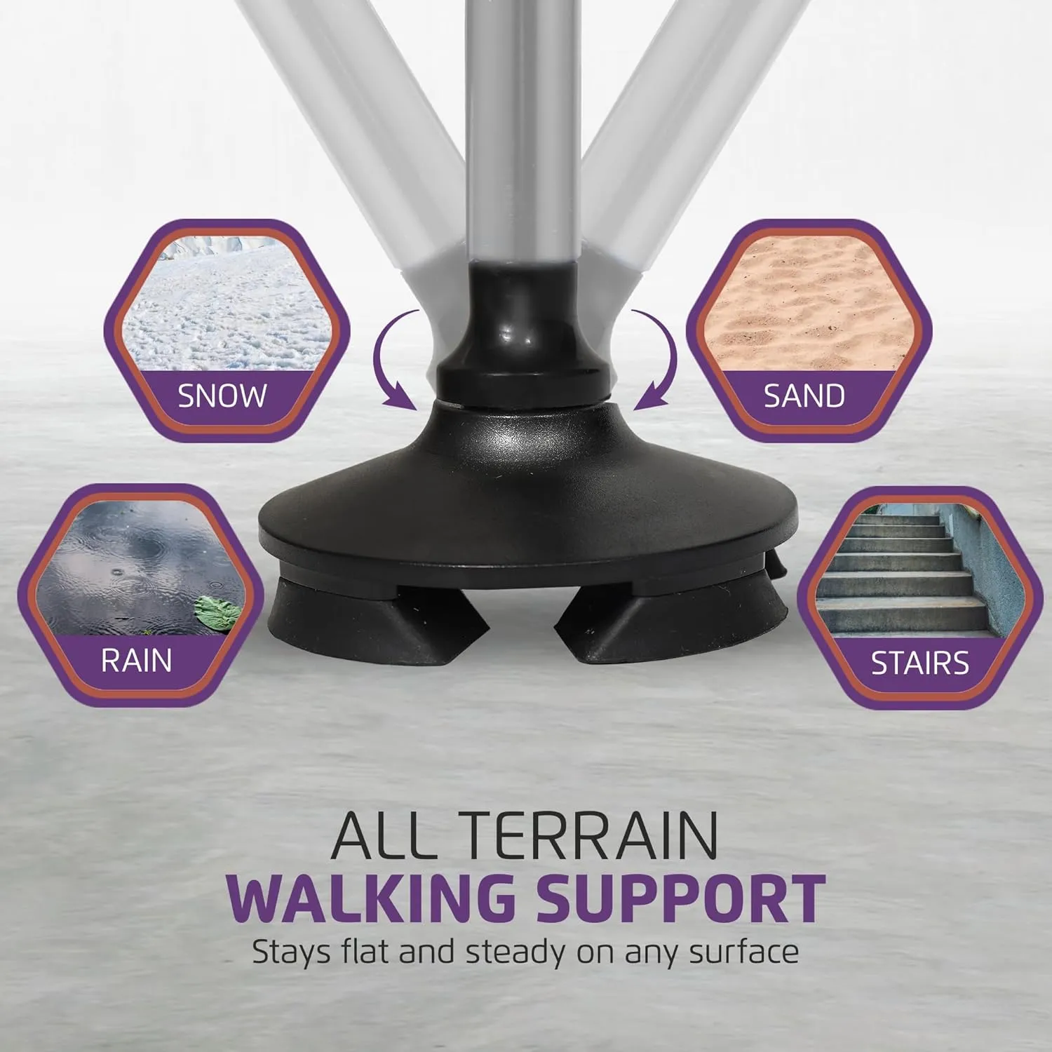 Allay Walking Cane for Men & Women - Foldable, Adjustable, Collapsible Walking Canes for Seniors Balance, Free Standing, Pivot Tip, Heavy Duty, with Travel Bag | Walking Sticks for Seniors & Adults