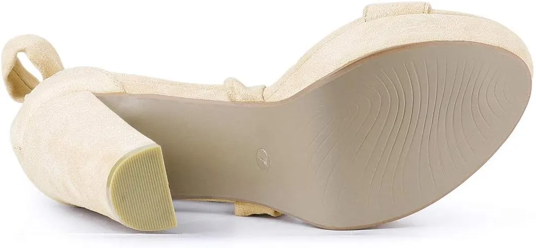 Allegra K Women's Lace Up Platform Block Heel Sandals