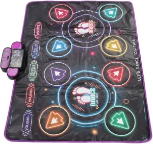 Alomejor Kids Dance Mat, Light up Dancing pad Game Promote Children's Physical Coordination and Intellectual Development