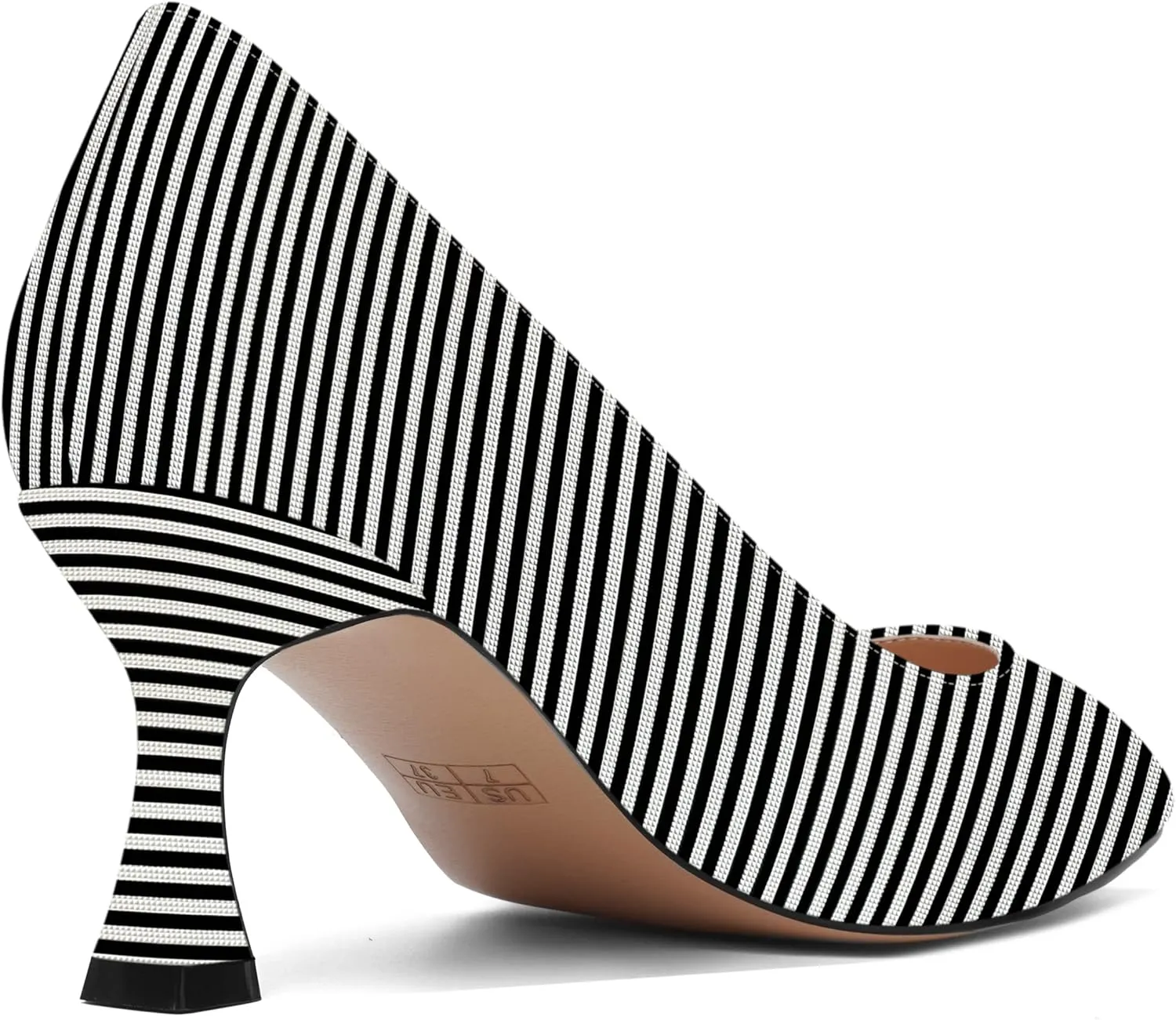 AMBELIGHT Womens Office Slip On Patent Solid Pointed Toe Casual Kitten Mid Heel Pumps Shoes 2.5 Inch