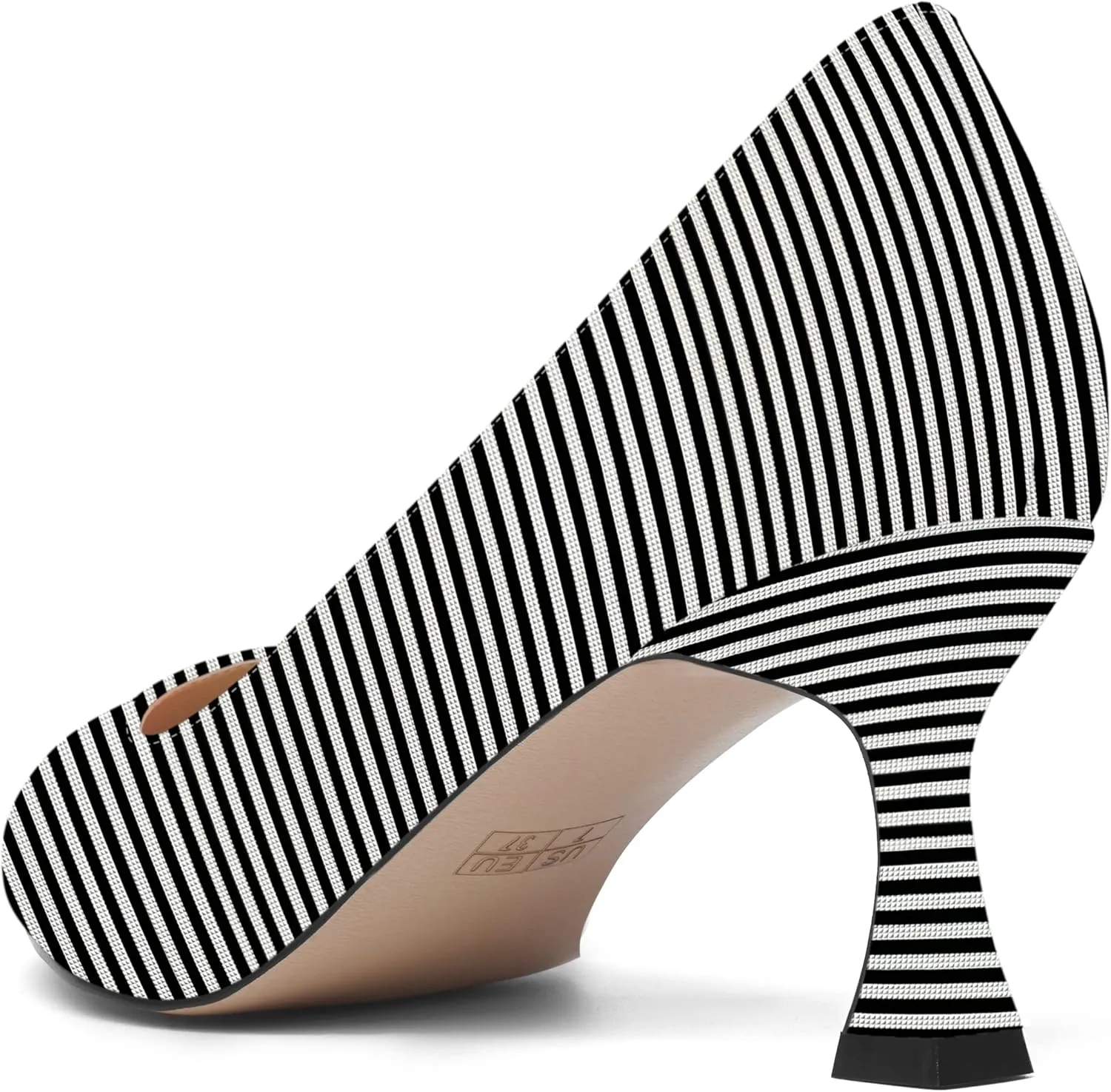AMBELIGHT Womens Office Slip On Patent Solid Pointed Toe Casual Kitten Mid Heel Pumps Shoes 2.5 Inch
