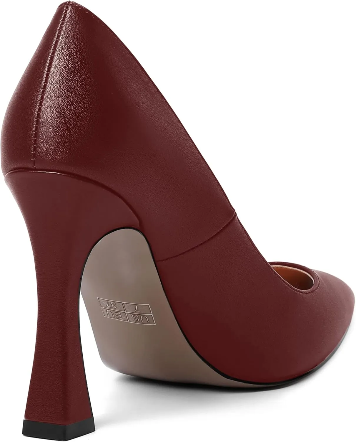 AMBELIGHT Womens Pointed Toe Evening Matte Dress Slip On Solid Stiletto High Heel Pumps Shoes 4 Inch