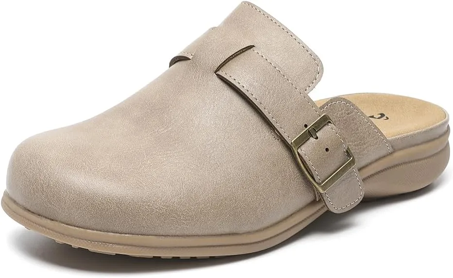 Amoji Women Clogs Slip On Sandals Lady Mule Shoes 711