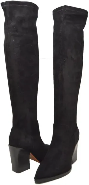 Amsterdam Women's Faux Suede Over The Knee High Heel Boots