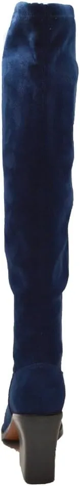 Amsterdam Women's Faux Suede Over The Knee High Heel Boots