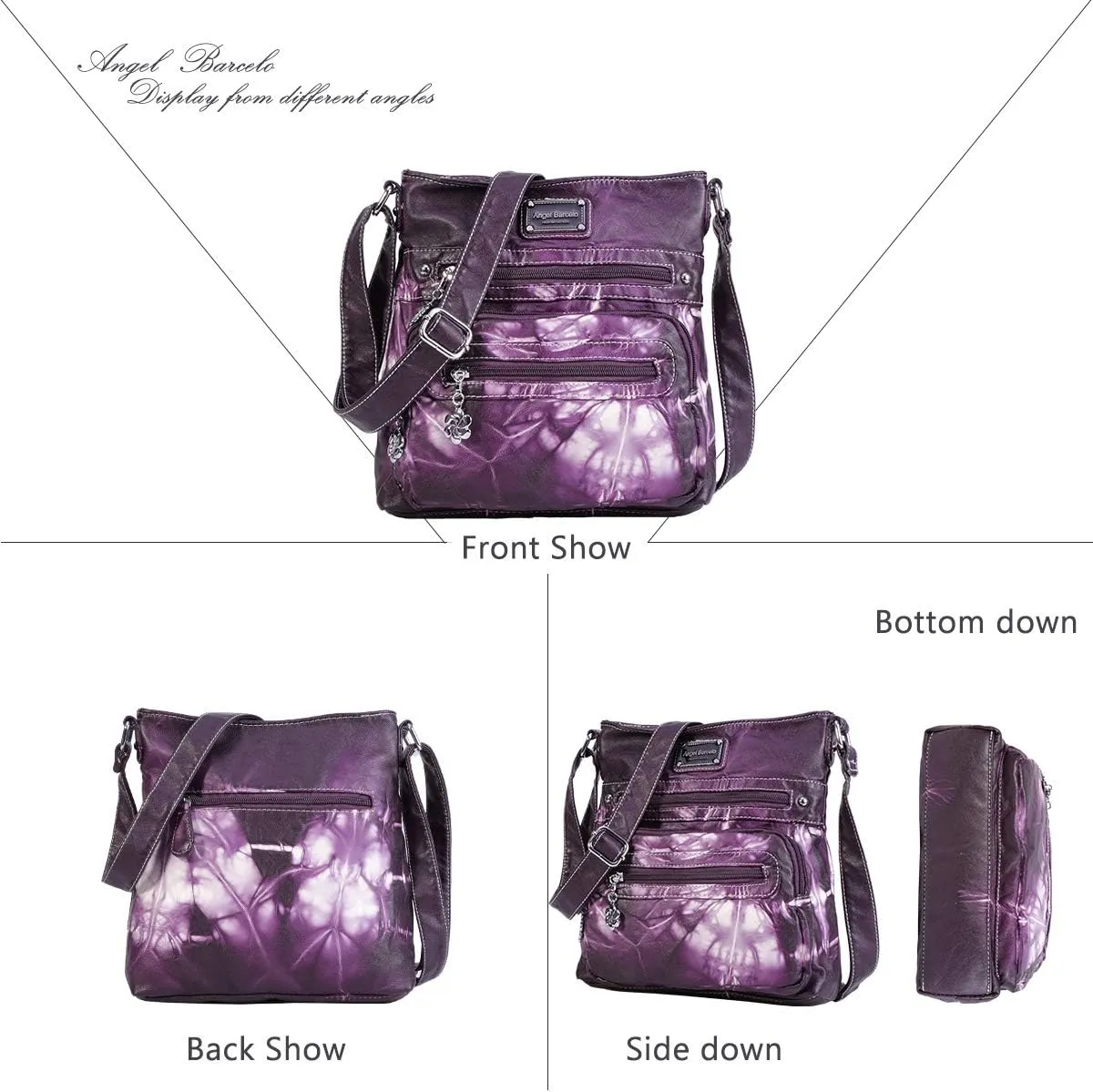 Angel Barcelo Crossbody Bags for Women,Ultra Soft Leather Purses for Women