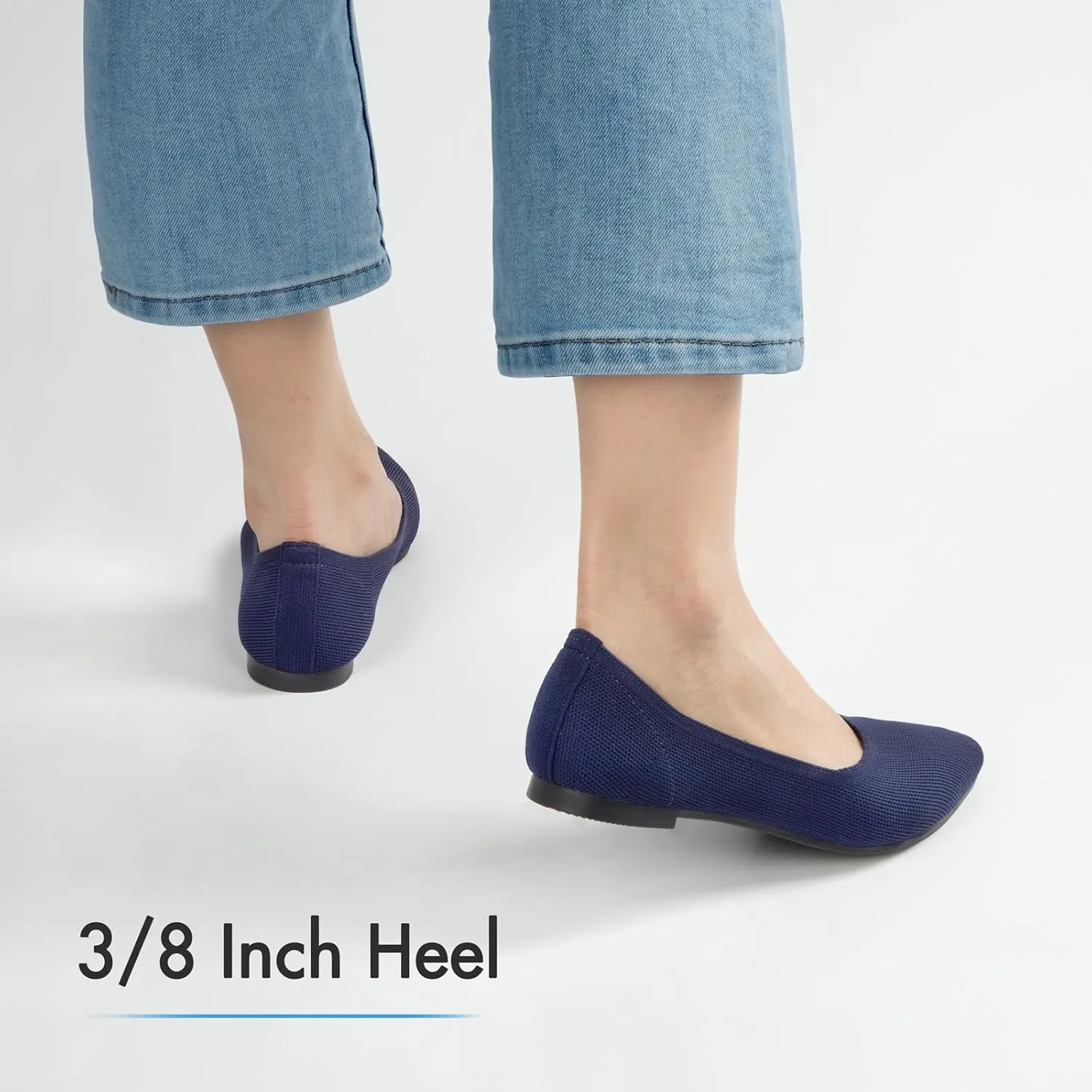 ATHMILE Pointed Toe Flats for Women Dressy Bronze Work Shoes Business Casul Knit Ballet Flats Slip on Office Ladies Comforttable Dress