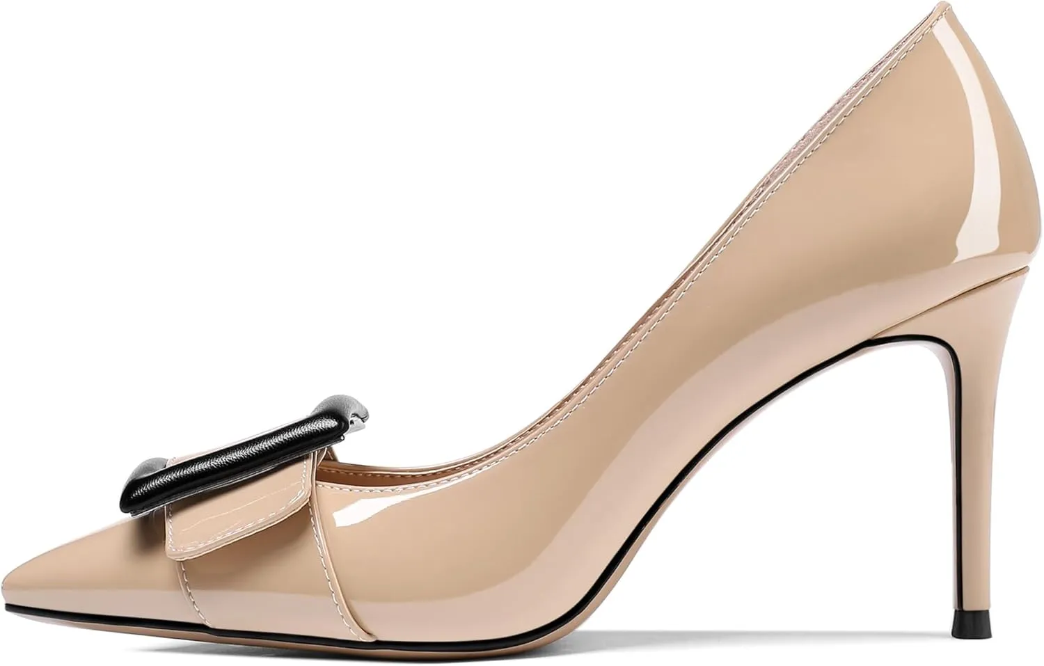 AUMOTED Women Pumps Pointed Toe High Heel 3.4 Inch Party Stiletto Heels Dressy Office Shoes
