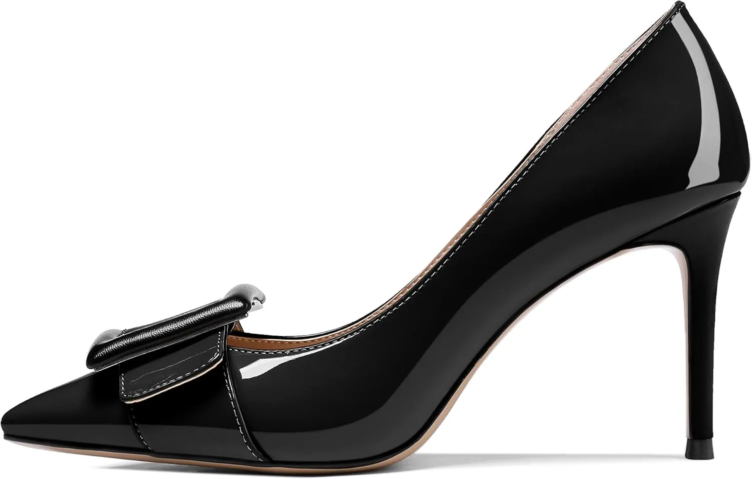 AUMOTED Women Pumps Pointed Toe High Heel 3.4 Inch Party Stiletto Heels Dressy Office Shoes
