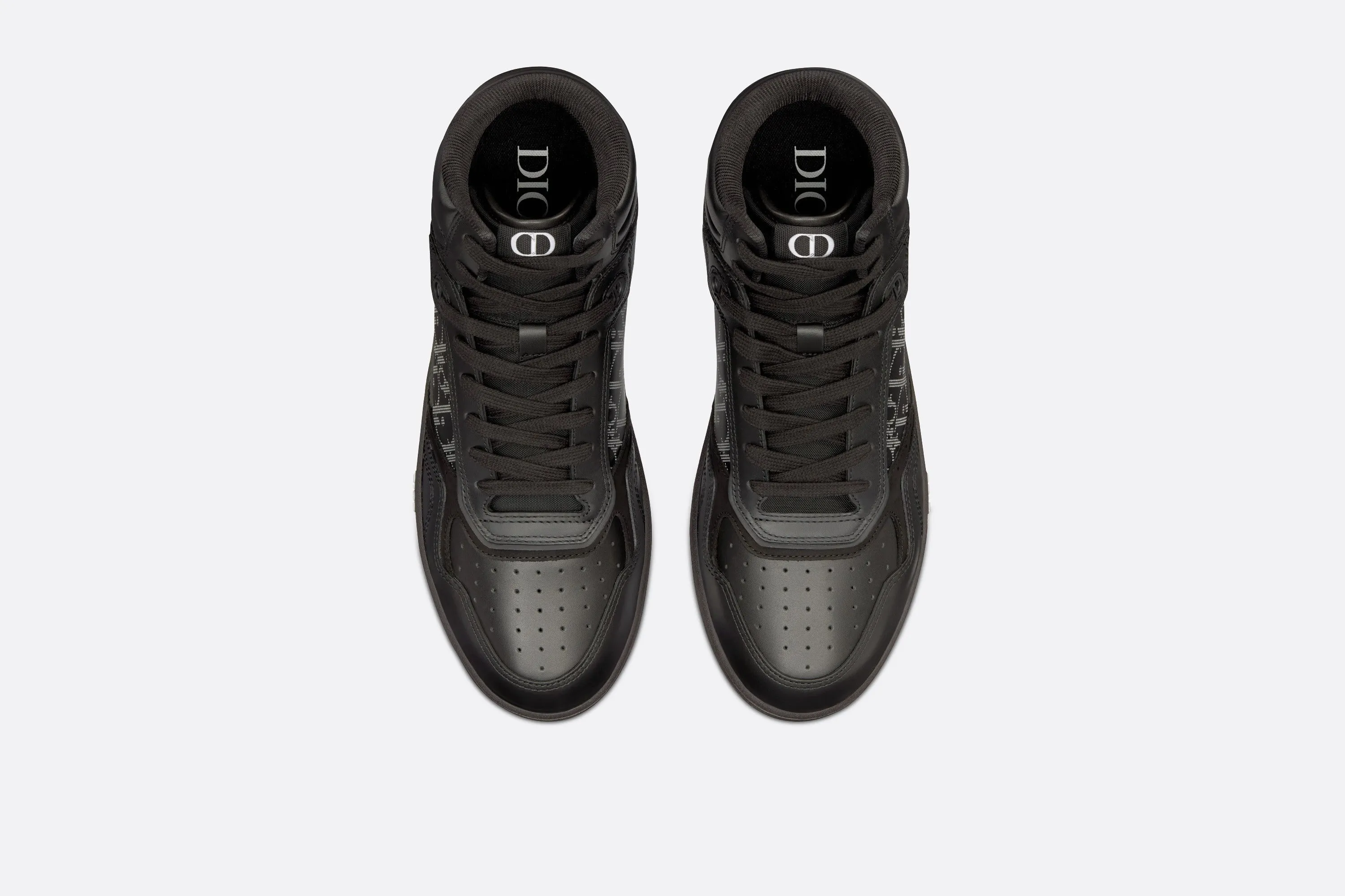 B27 High-Top Sneaker • Black Dior Oblique Galaxy Leather with Smooth Calfskin and Suede