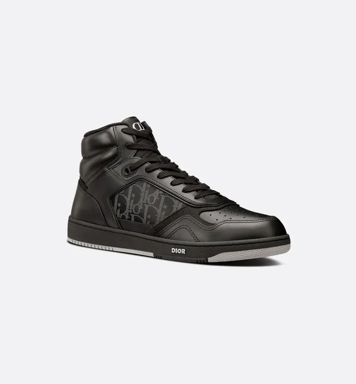 B27 High-Top Sneaker • Black Dior Oblique Galaxy Leather with Smooth Calfskin and Suede
