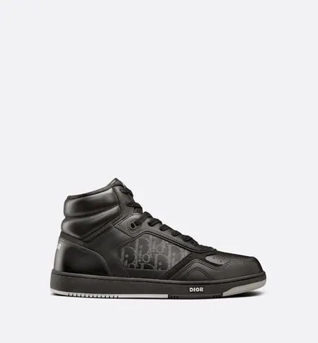 B27 High-Top Sneaker • Black Dior Oblique Galaxy Leather with Smooth Calfskin and Suede