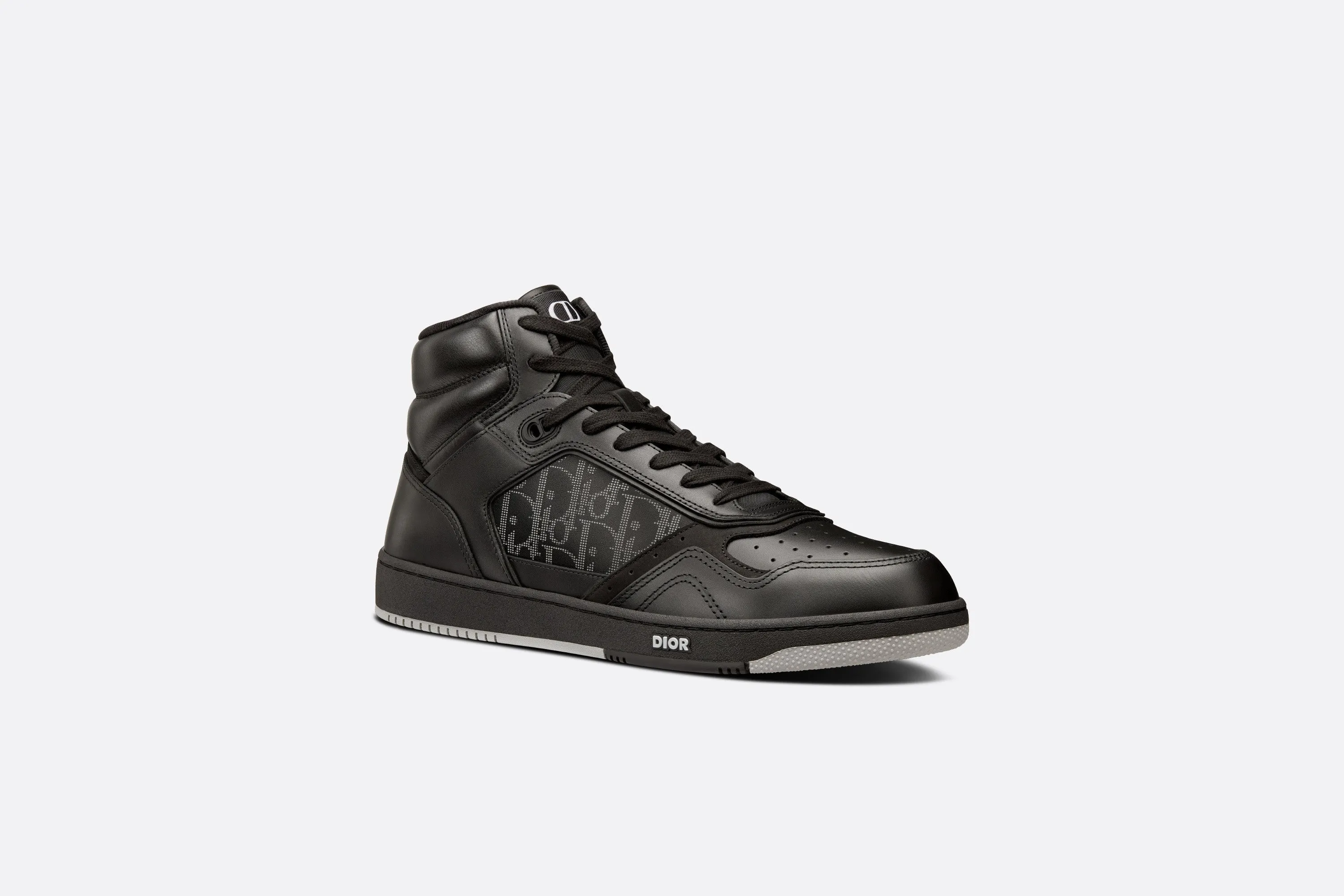 B27 High-Top Sneaker • Black Dior Oblique Galaxy Leather with Smooth Calfskin and Suede