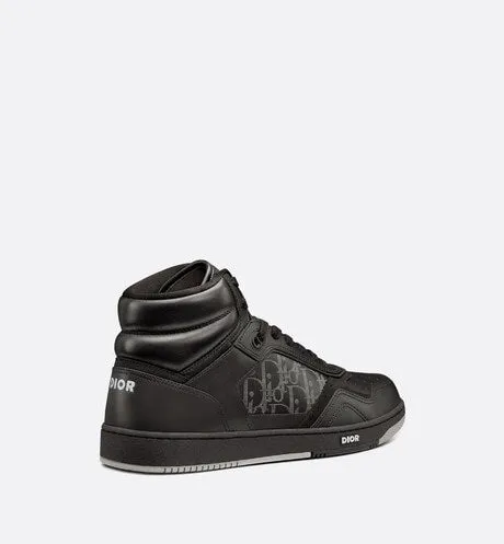 B27 High-Top Sneaker • Black Dior Oblique Galaxy Leather with Smooth Calfskin and Suede