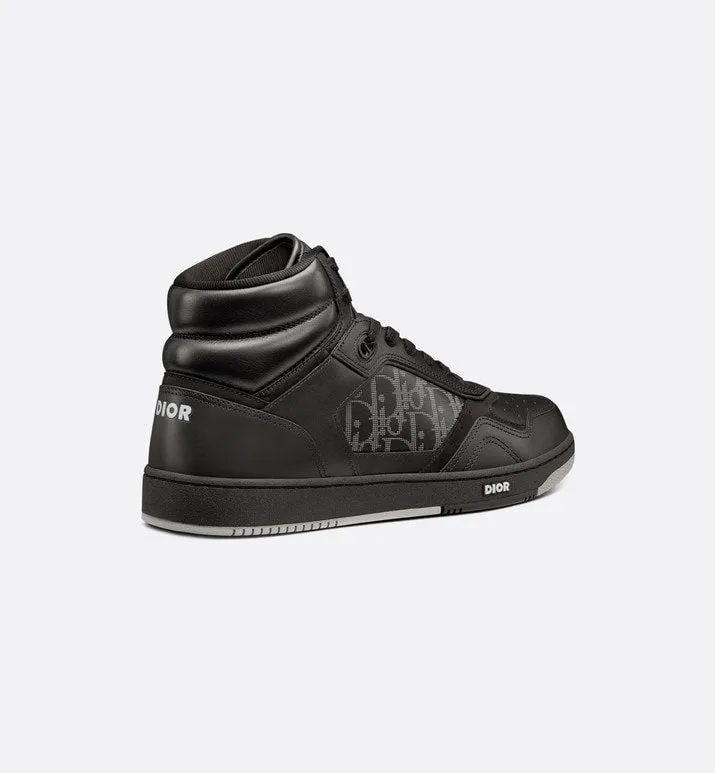 B27 High-Top Sneaker • Black Dior Oblique Galaxy Leather with Smooth Calfskin and Suede