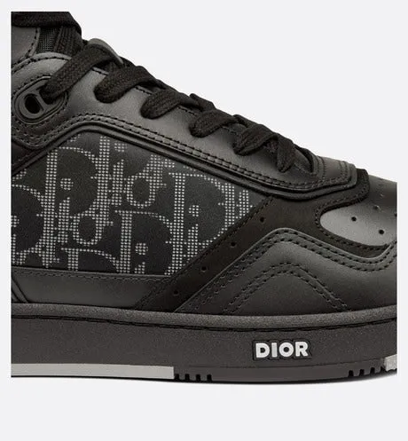 B27 High-Top Sneaker • Black Dior Oblique Galaxy Leather with Smooth Calfskin and Suede