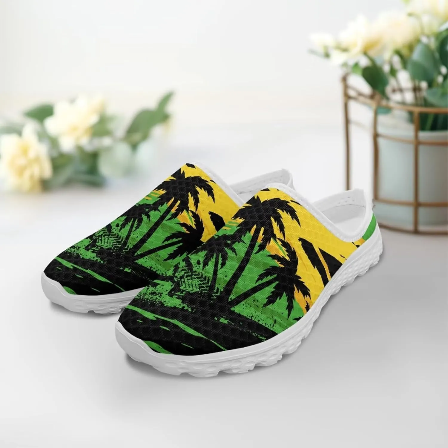 Backless Mesh Slip-On Mule Shoes for Women - Light, Comfort, Non-Slip, Easy Wear for Walking, Camping