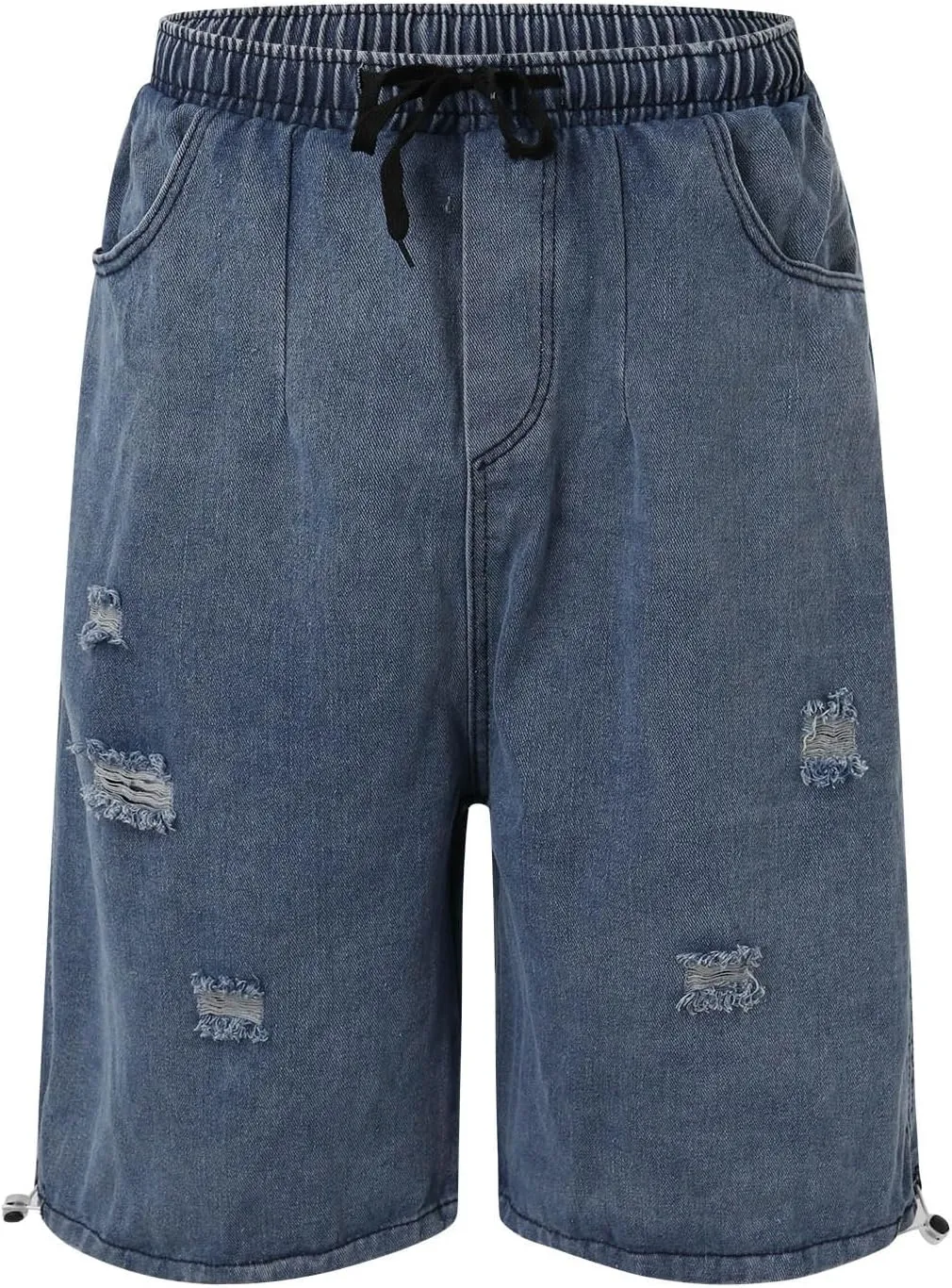 Baggy Jean Shorts for Men Casual Summer Loose Fit Hip Hop Skateboard Denim Shorts 2025 Trendy Streetwear