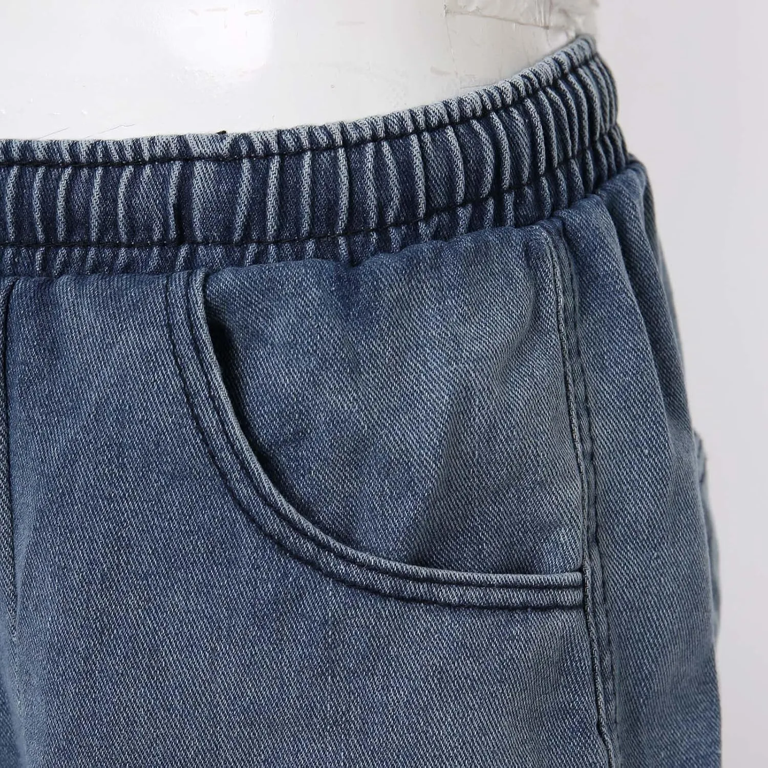 Baggy Jean Shorts for Men Casual Summer Loose Fit Hip Hop Skateboard Denim Shorts 2025 Trendy Streetwear