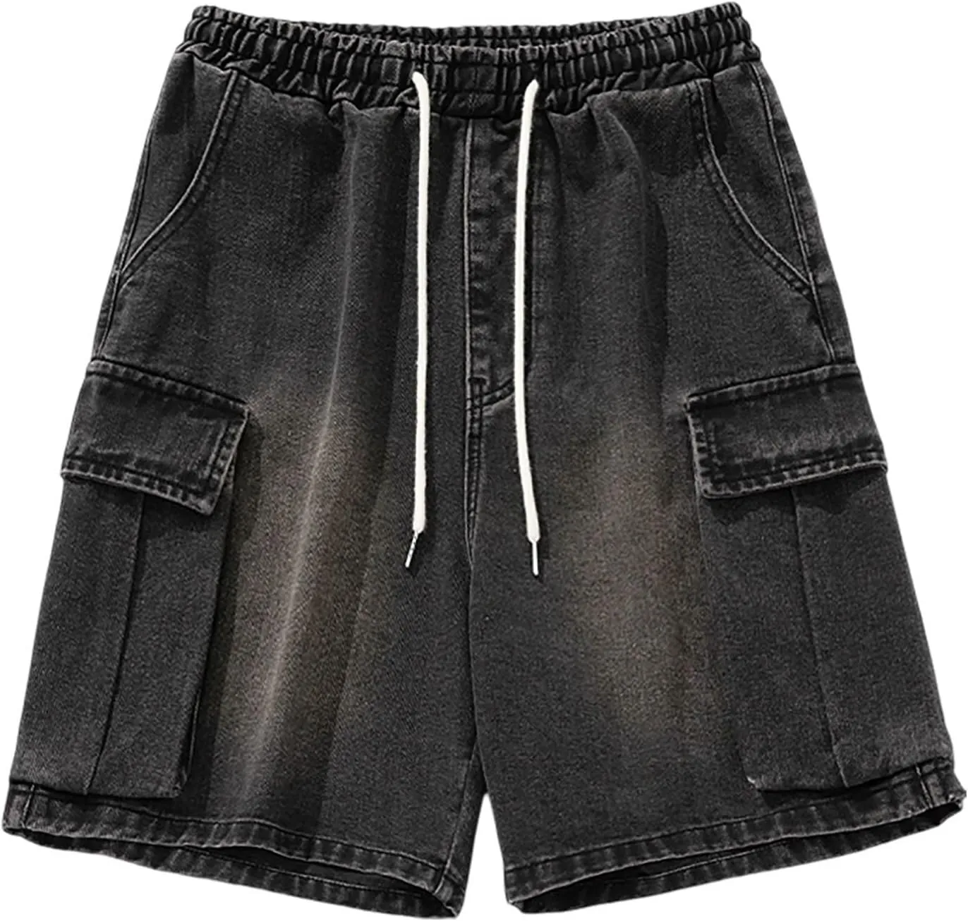 Baggy Jean Shorts for Men Jorts Casual Loose Fit Long Denim Shorts Wide Leg Y2K Hip Hop Trendy Outfits