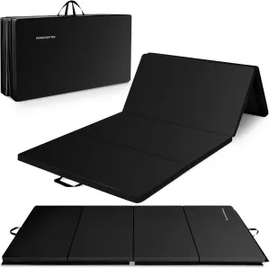 BalanceFrom Folding Gymnastics Mat, Home Gym Floor Tumbling Equipment, 4' x 10' x 2"