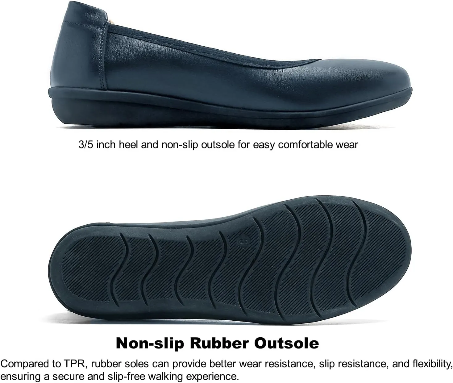 Ballet Flats Shoes for Women Dressy Casual Comfortable Lightweight Dress Shoes for Women Slip On Women's Flats Work Office