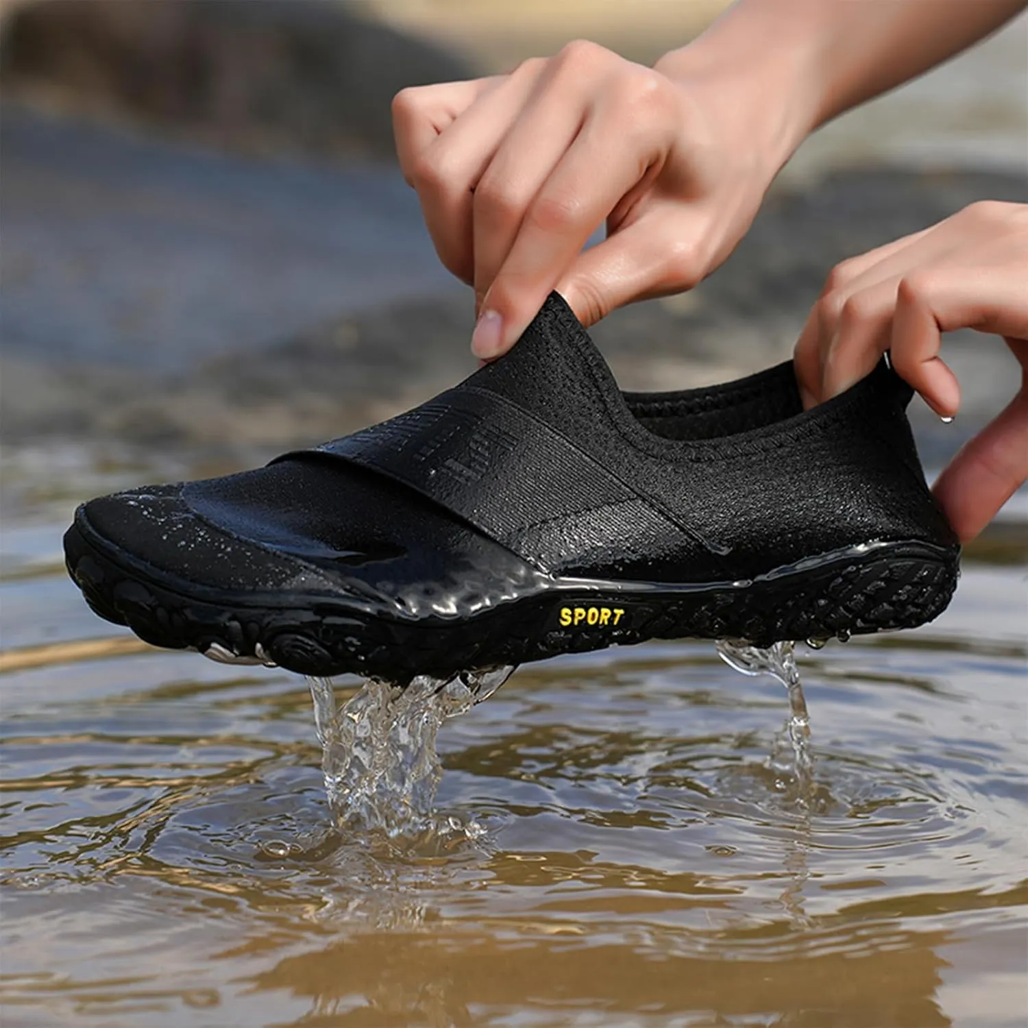 Barefoot Water Shoes for Women, Slip on Quick Dry Aqua Shoes for Swim Beach Hiking Boating River Outdoor Pool Gym