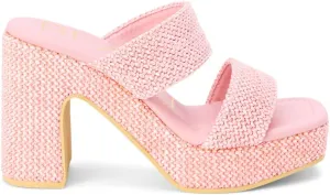 BEACH by Matisse Womens Gem Platform Block Casual Sandals Casual High Heel 3" & Up - Blue