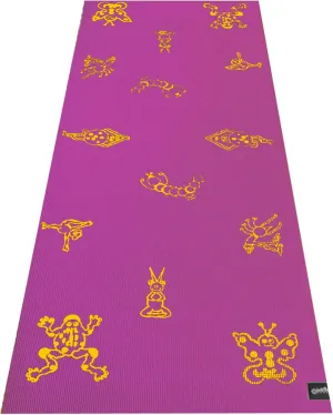 Bean Products Yoga Mat for Exercise - Non Slip Thick Comfortable Workout Floor Mat for Adults and Kids - Eco Friendly Foldable Yoga Mat for Yoga, Pilates, Gym and Stretching