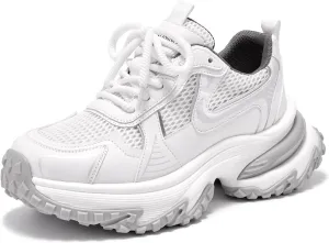 BEAU TODAY Chunky Sneakers for Women,Fashion Platform Walking Sneakers,Comfortable Arch Support Tennis Dad Shoes