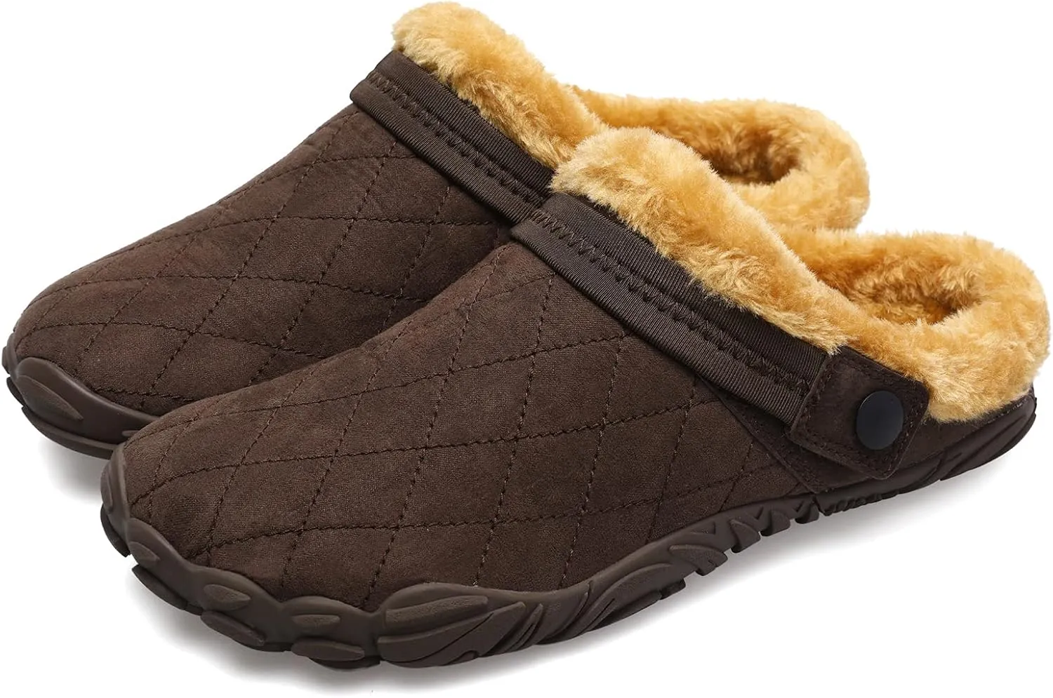 Besroad Womens Mens Furry Slides House Slippers Fuzzy Fluffy Bedroom Cozy Memory Foam Slippers Clogs
