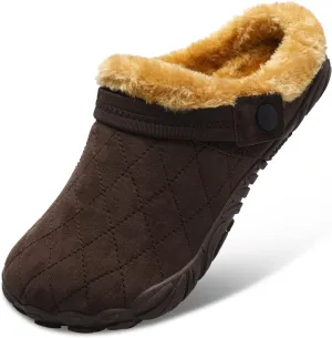 Besroad Womens Mens Furry Slides House Slippers Fuzzy Fluffy Bedroom Cozy Memory Foam Slippers Clogs